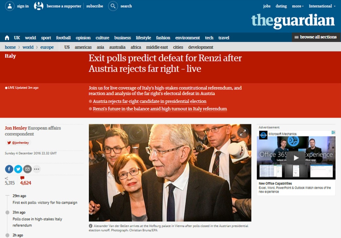 Referendum costituzionale, le dimissioni di Renzi fanno il giro del mondo Referendum costituzionale, le dimissioni di Renzi fanno il giro del mondo