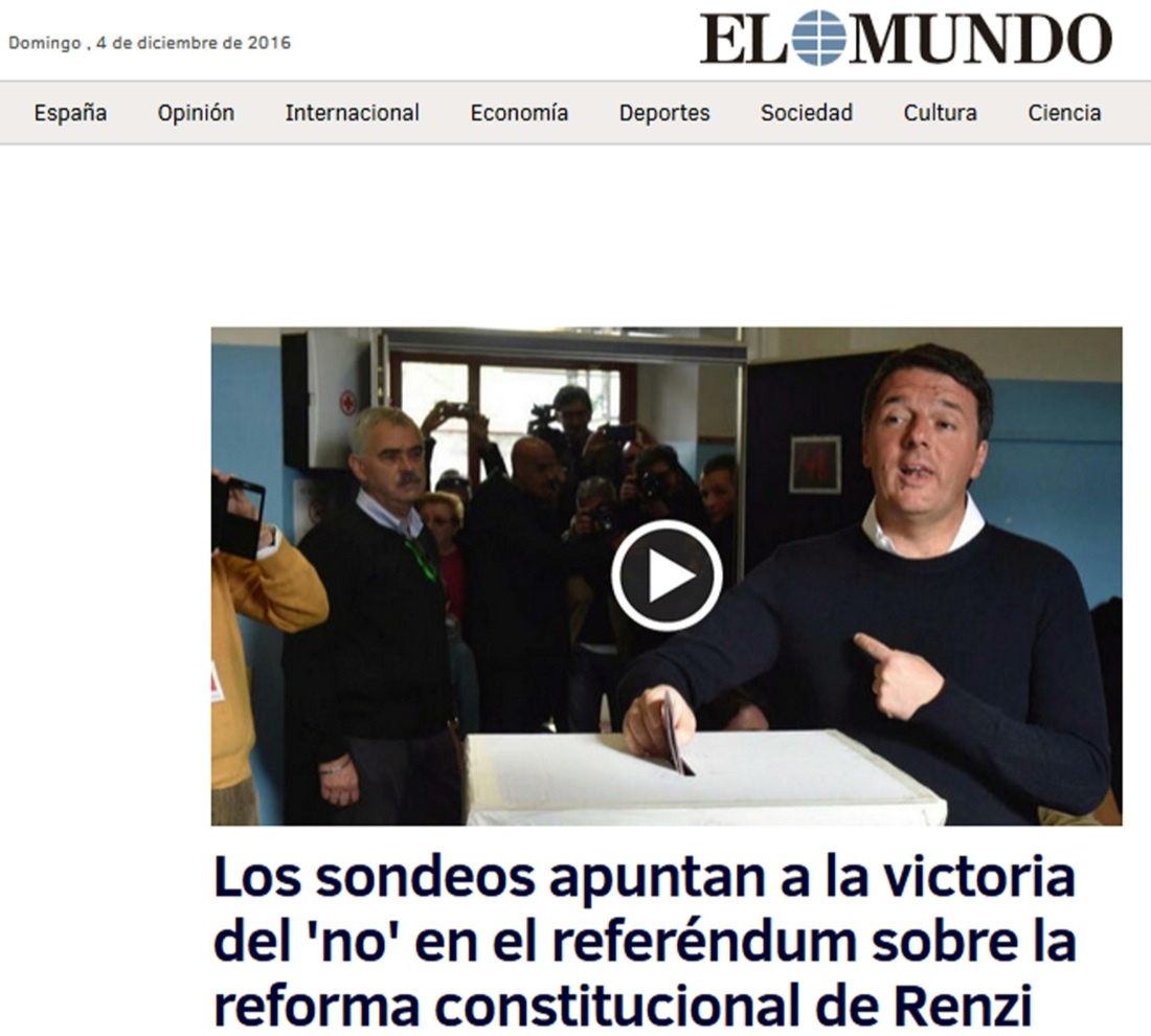 Referendum costituzionale, le dimissioni di Renzi fanno il giro del mondo Referendum costituzionale, le dimissioni di Renzi fanno il giro del mondo