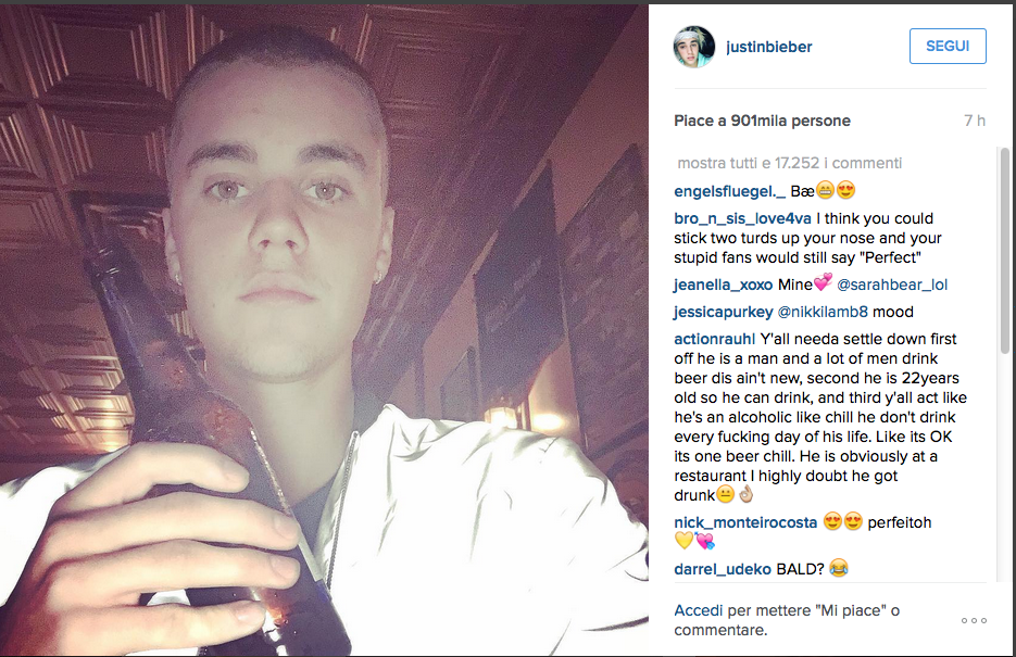 Instagram è il diavolo, parola di Justin Bieber