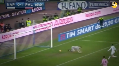 Posavec: la “papera” del portiere in Napoli-Palermo | video