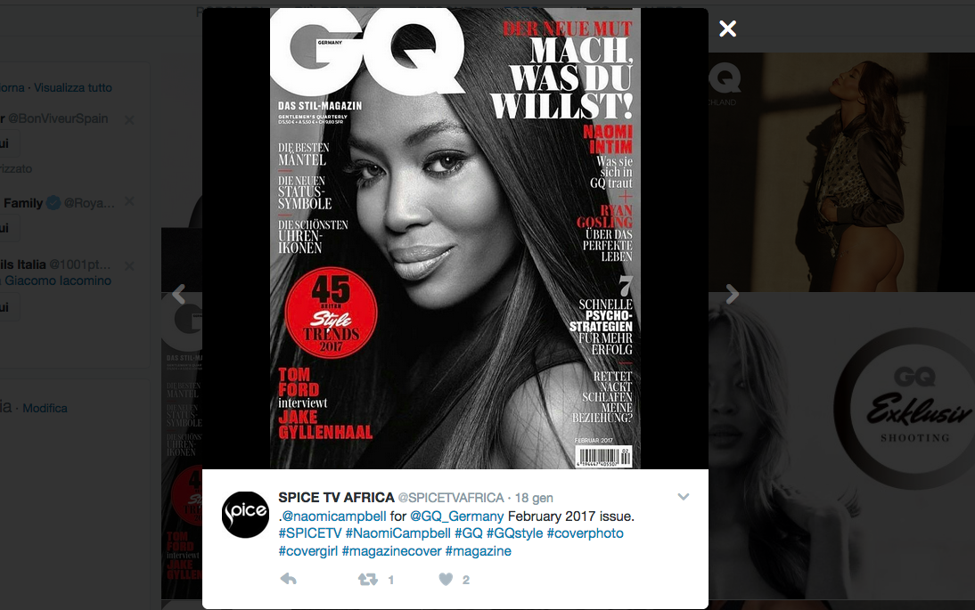 Naomi Campbell in topless a 46 anni Naomi Campbell in topless a 46 anni