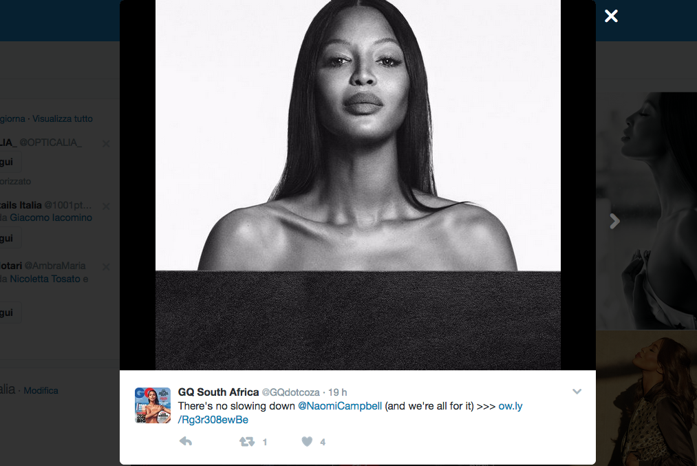 Naomi Campbell in topless a 46 anni Naomi Campbell in topless a 46 anni