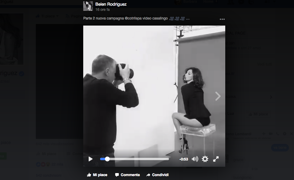 Belén sexy su Facebook per la nuova campagna pubblicitaria Belén sexy su Facebook per la nuova campagna pubblicitaria