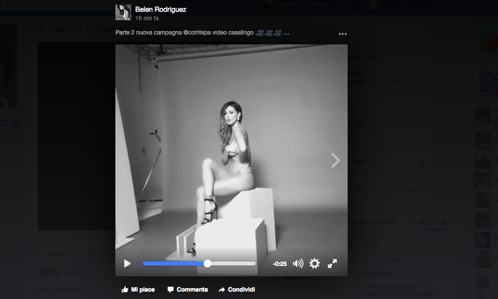 Belén sexy su Facebook per la nuova campagna pubblicitaria Belén sexy su Facebook per la nuova campagna pubblicitaria