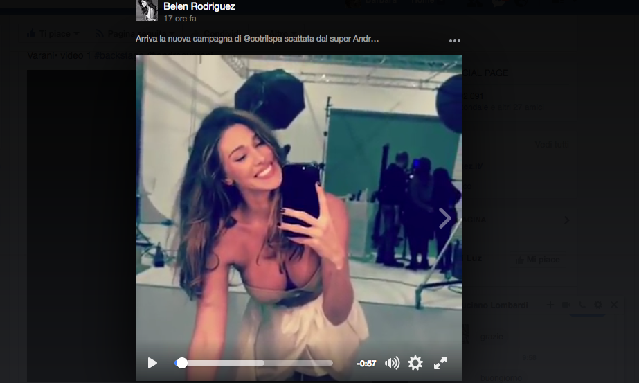 Belén sexy su Facebook per la nuova campagna pubblicitaria Belén sexy su Facebook per la nuova campagna pubblicitaria