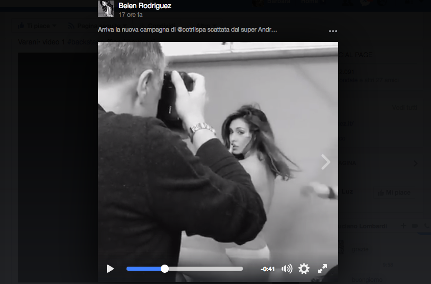 Belén sexy su Facebook per la nuova campagna pubblicitaria Belén sexy su Facebook per la nuova campagna pubblicitaria