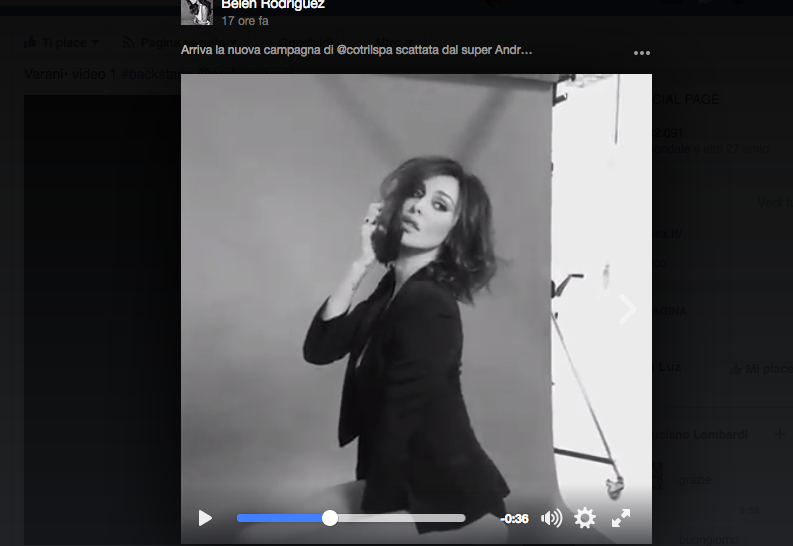 Belén sexy su Facebook per la nuova campagna pubblicitaria Belén sexy su Facebook per la nuova campagna pubblicitaria