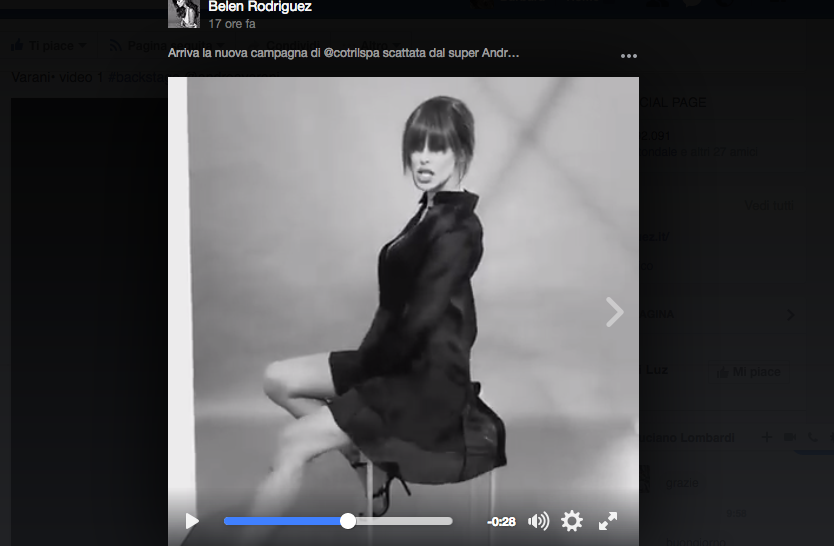 Belén sexy su Facebook per la nuova campagna pubblicitaria Belén sexy su Facebook per la nuova campagna pubblicitaria