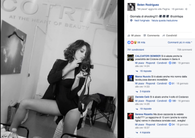 Belén sexy su Facebook per la nuova campagna pubblicitaria