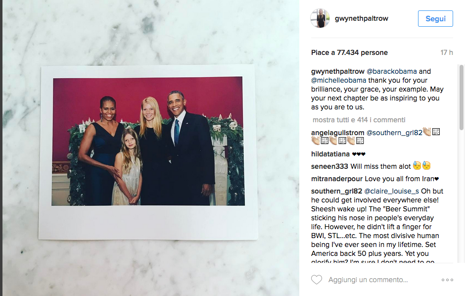 L’addio delle celebrity a Barack Obama