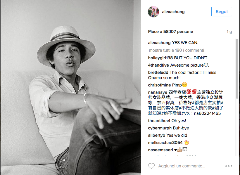 L’addio delle celebrity a Barack Obama