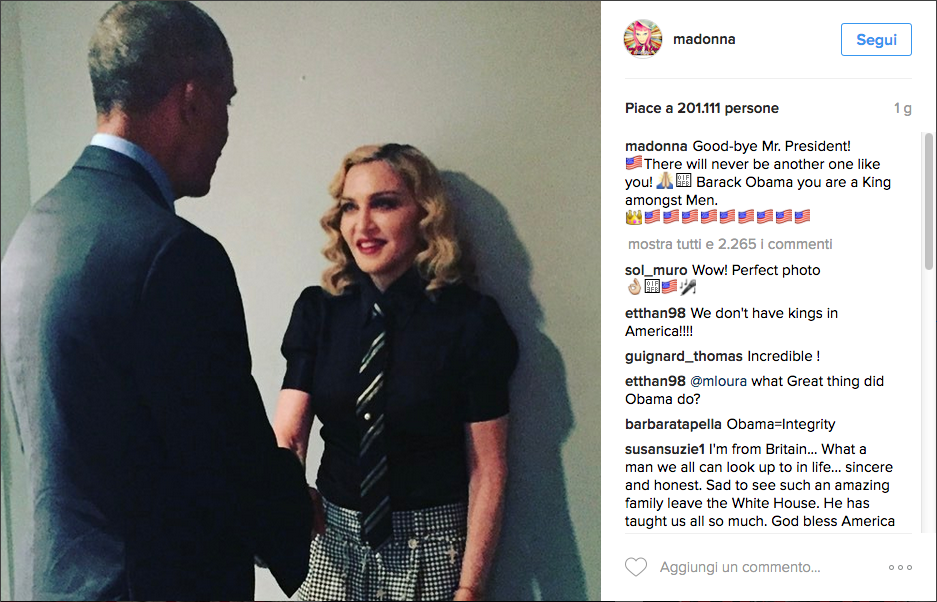 L’addio delle celebrity a Barack Obama