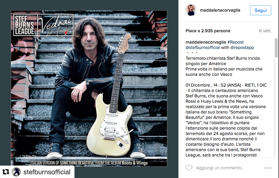 Maddalena Corvaglia e Stef Burns, a sorpresa il matrimonio è finito