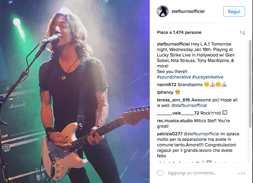 Maddalena Corvaglia e Stef Burns, a sorpresa il matrimonio è finito