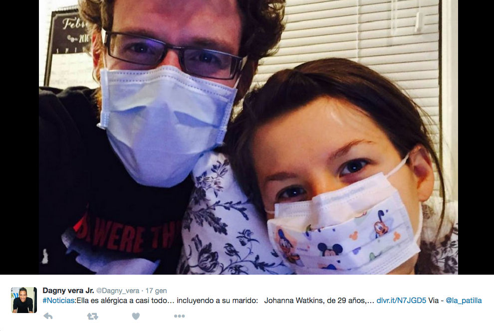 Johanna è allergica a tutto, anche al marito Johanna è allergica a tutto, anche al marito