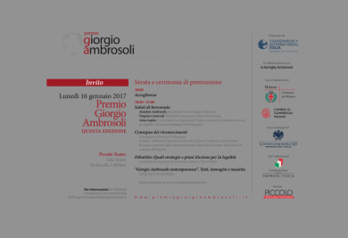 Premiazione Premio Giorgio Ambrosoli – diretta streaming