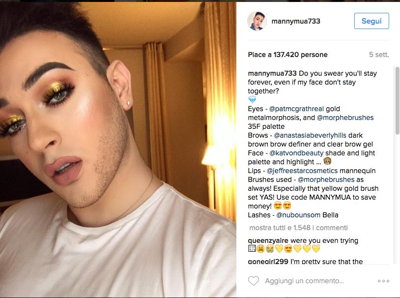 Il mondo del make up ha il suo primo testimonial uomo
