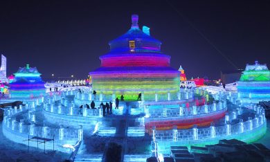 Cina, il festival del ghiaccio e della neve di Harbin