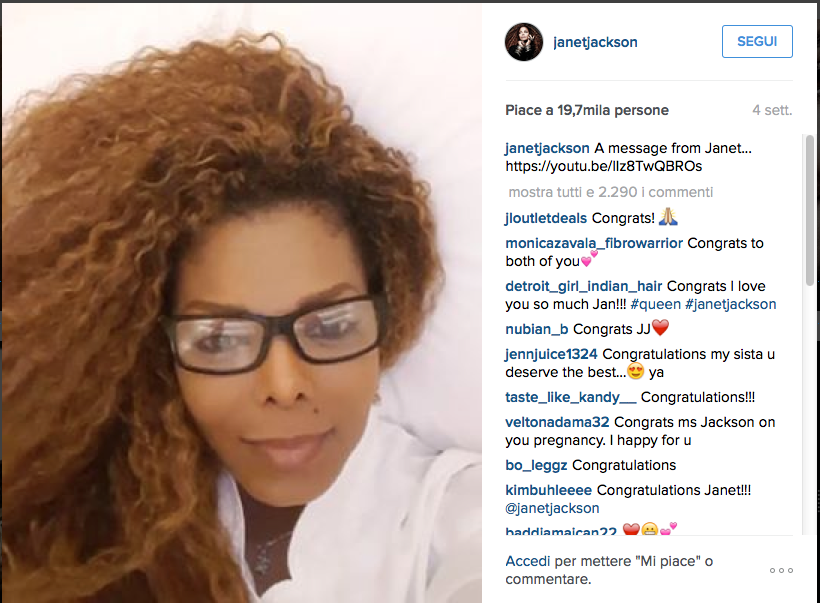 Janet Jackson è diventata mamma Janet Jackson è diventata mamma