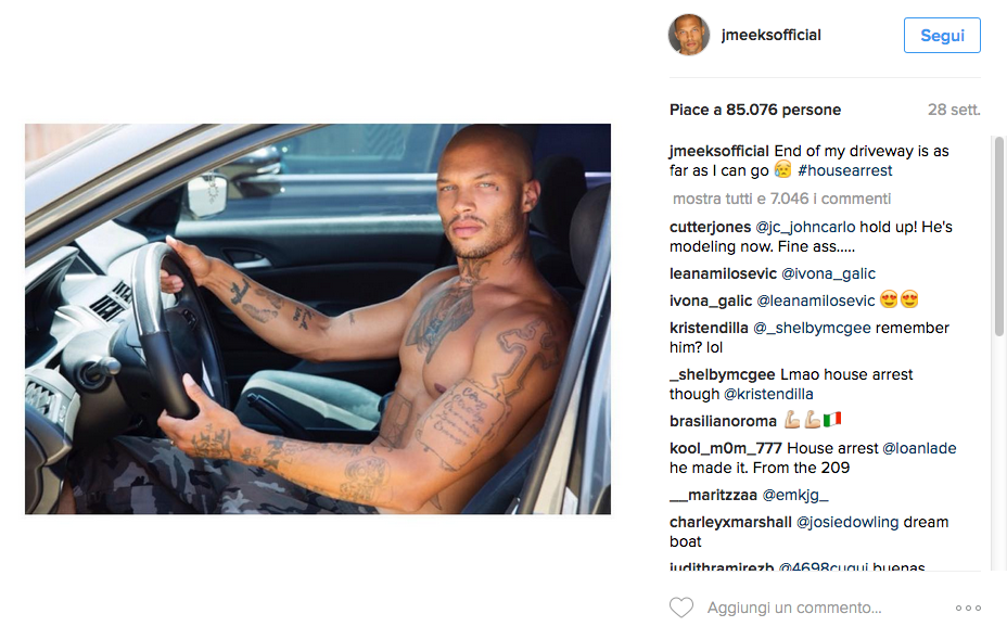 La nuova vita di Jeremy Meeks, il modello ex detenuto La nuova vita di Jeremy Meeks, il modello ex detenuto