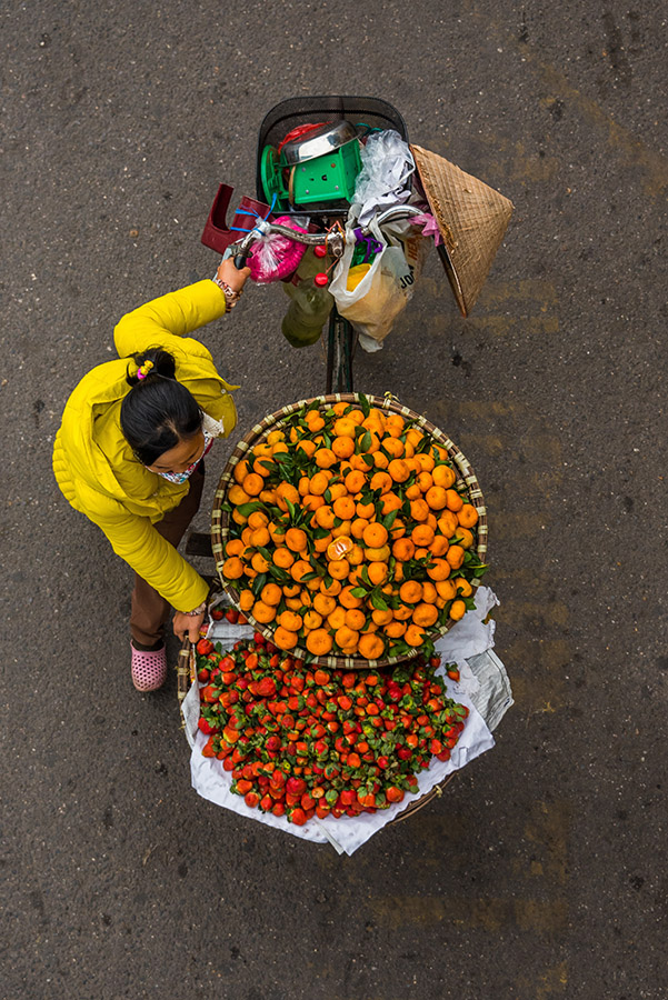 Hanoi, i venditori di strada visti dall’alto
