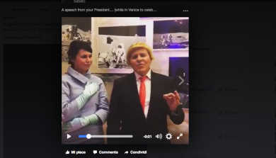 Renzo Rosso imita Donald Trump per carnevale