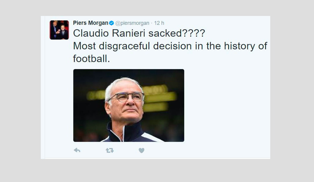 Da Mourinho a Bobo Vieri: le reazioni dello sport all’esonero di Ranieri Da Mourinho a Bobo Vieri: le reazioni dello sport all’esonero di Ranieri
