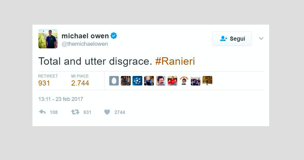 Da Mourinho a Bobo Vieri: le reazioni dello sport all’esonero di Ranieri Da Mourinho a Bobo Vieri: le reazioni dello sport all’esonero di Ranieri