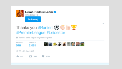 Da Mourinho a Bobo Vieri: le reazioni dello sport all’esonero di Ranieri