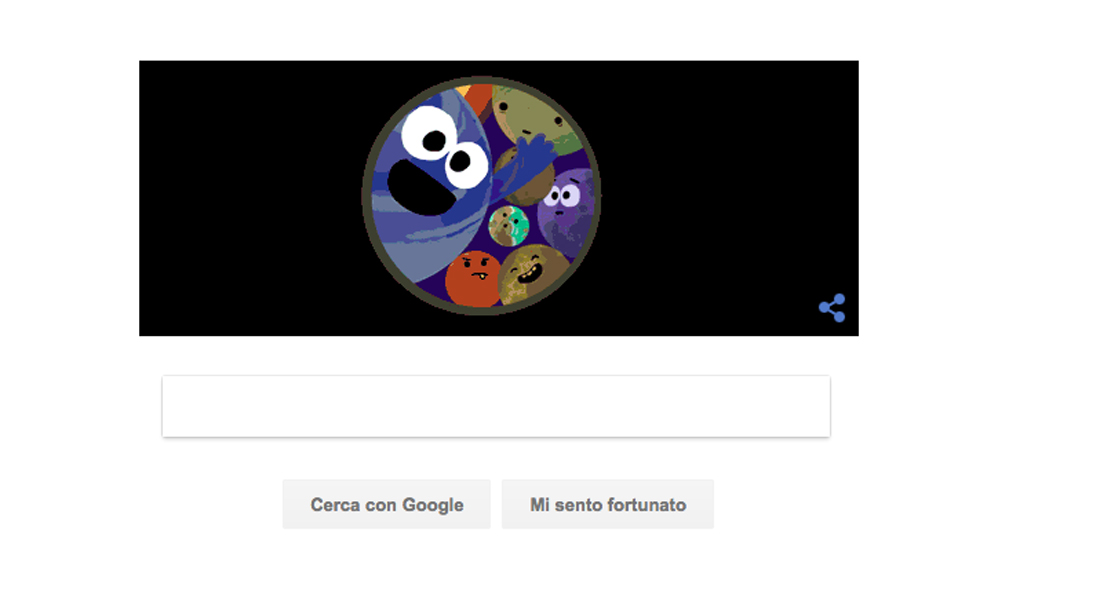 Il doodle di Google sui 7 pianeti simili alla terra Il doodle di Google sui 7 pianeti simili alla terra