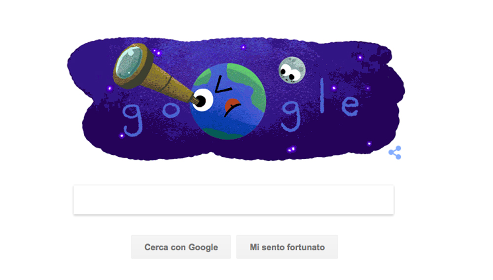 Il doodle di Google sui 7 pianeti simili alla terra Il doodle di Google sui 7 pianeti simili alla terra