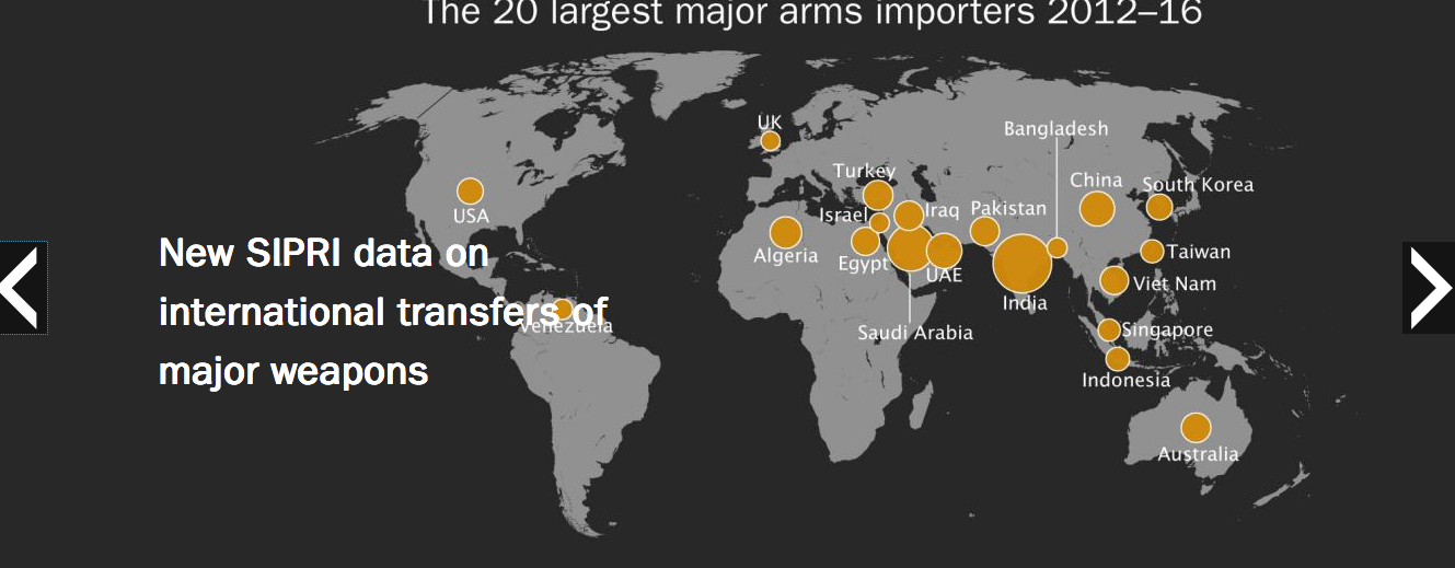 Spese militari e commercio di armi: tutti i numeri del 2016