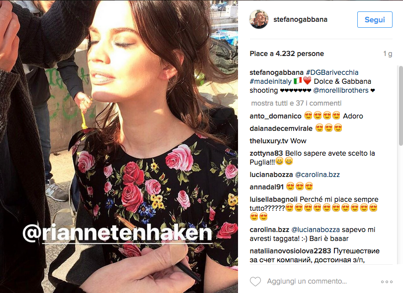 A Bari lo shooting Dolce & Gabbana diventa un evento