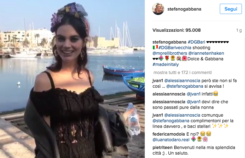 A Bari lo shooting Dolce & Gabbana diventa un evento
