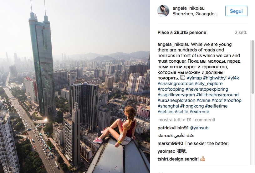 Dalla Russia le modelle con la passione per i selfie estremi