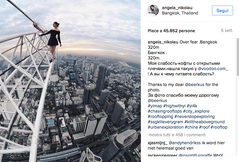 Dalla Russia le modelle con la passione per i selfie estremi