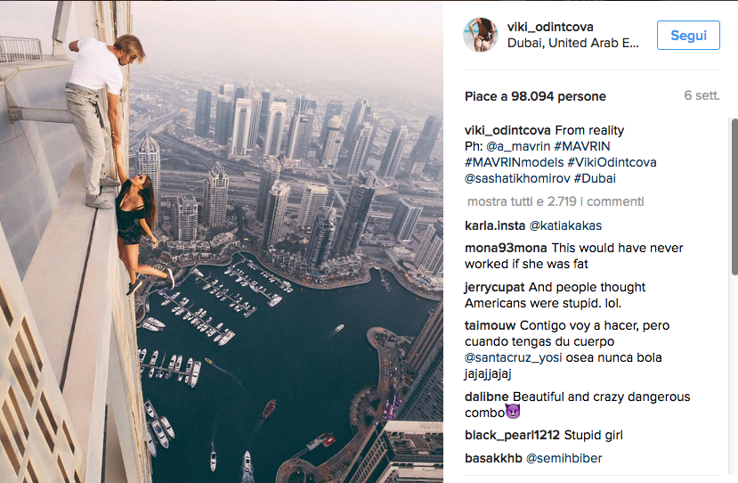 Dalla Russia le modelle con la passione per i selfie estremi