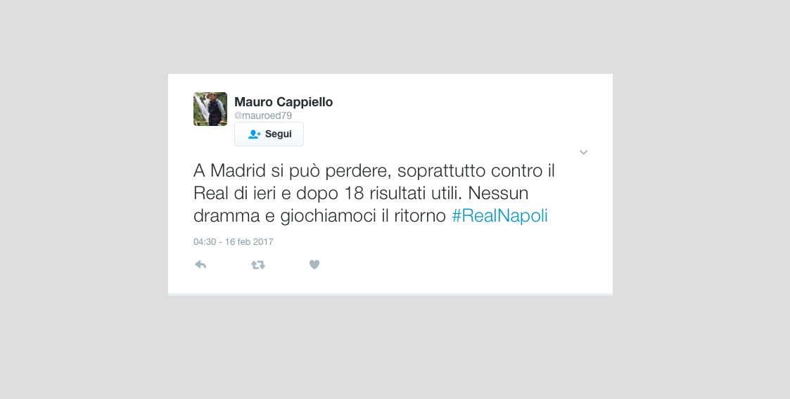 Real Madrid – Napoli 3-1: le reazioni dei tifosi sui social network Real Madrid – Napoli 3-1: le reazioni dei tifosi sui social network