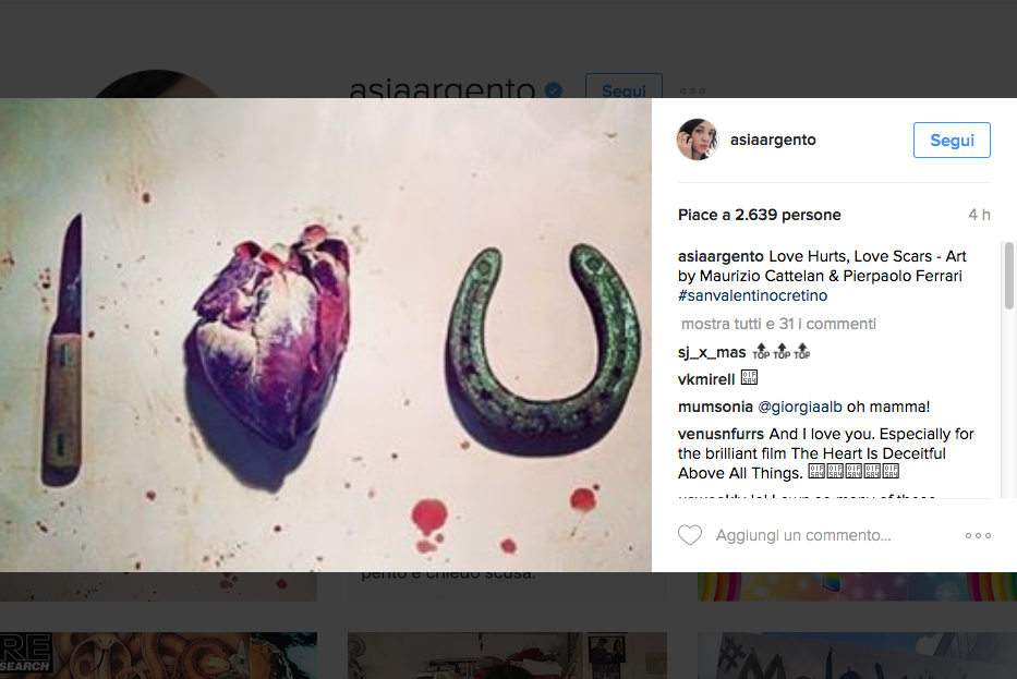 Il San Valentino vip si condivide sui social