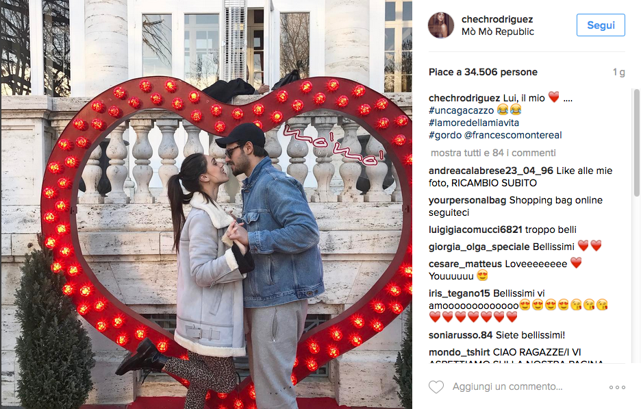 Il San Valentino vip si condivide sui social