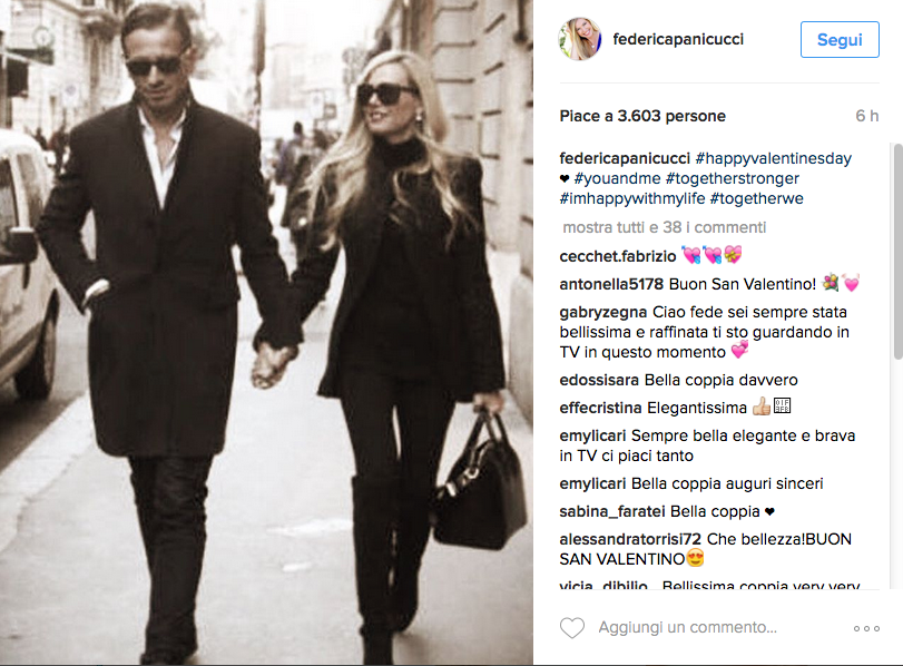 Il San Valentino vip si condivide sui social