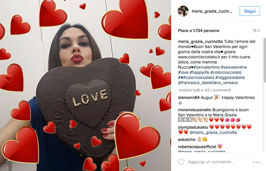 Il San Valentino vip si condivide sui social