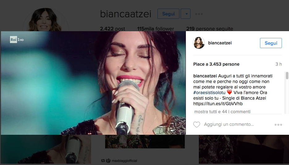 Il San Valentino vip si condivide sui social