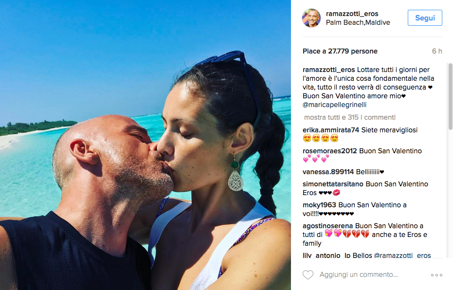 Il San Valentino vip si condivide sui social