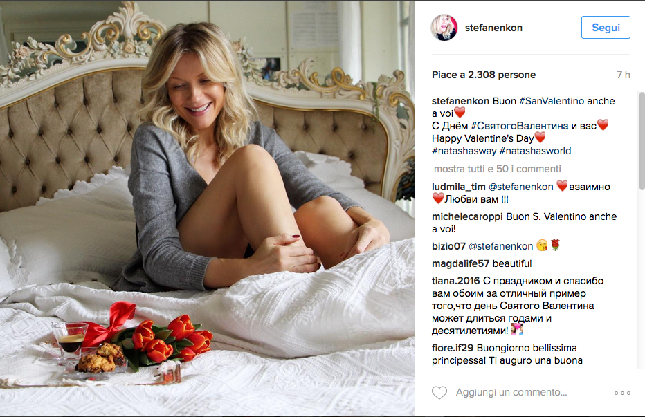 Il San Valentino vip si condivide sui social