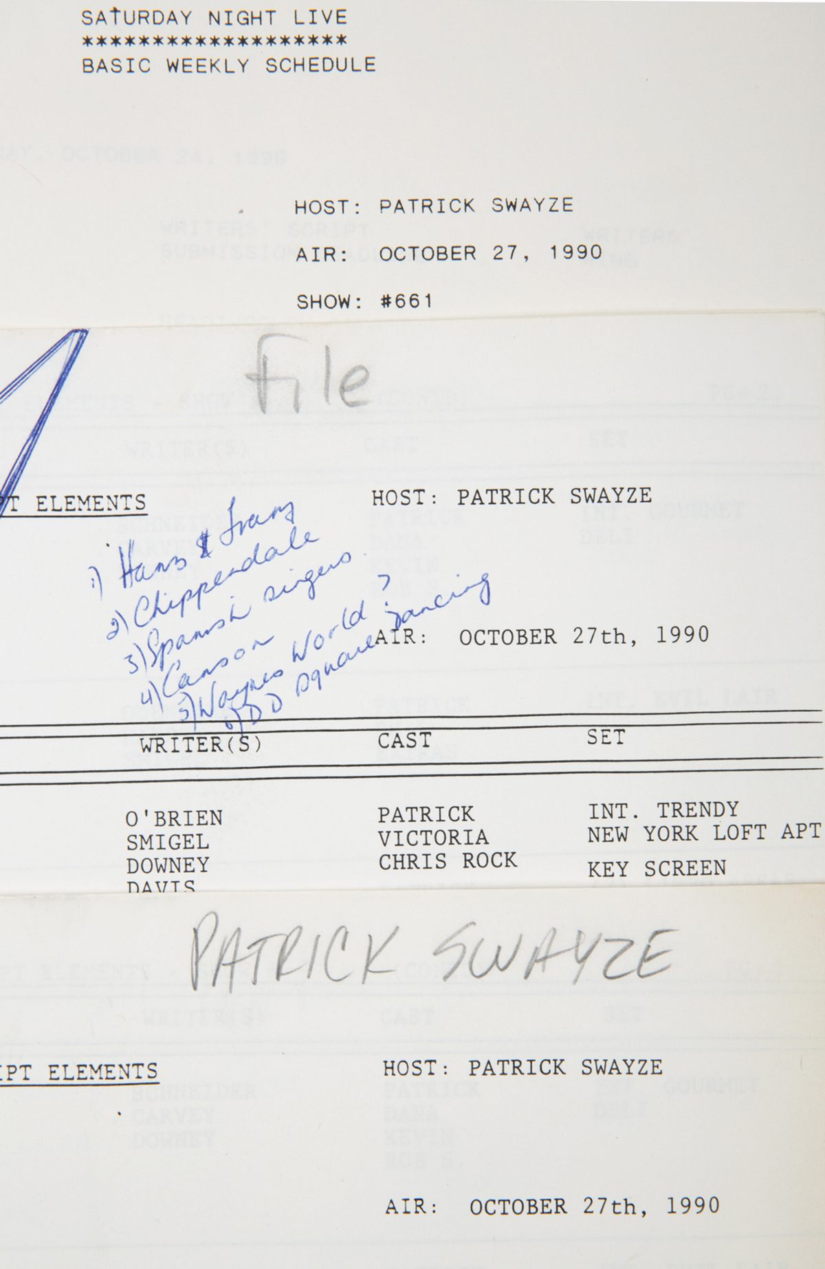 Galleria foto 'Patrick Swayze, all’asta i memorabilia dell’attore' - foto 6