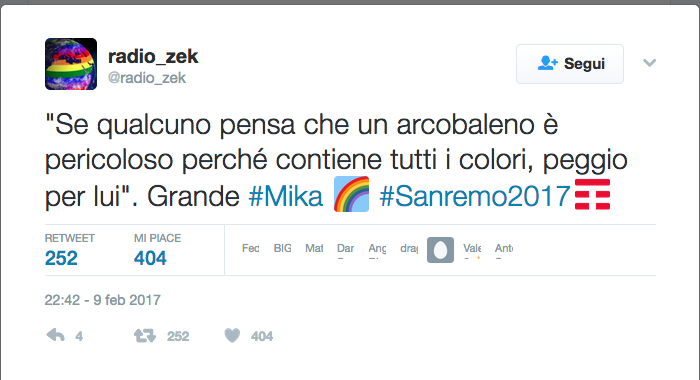 #Sanremo 2017, il Festival è (anche) sui social network #Sanremo 2017, il Festival è (anche) sui social network