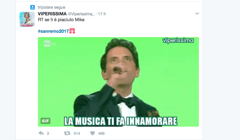 #Sanremo 2017, il Festival è (anche) sui social network #Sanremo 2017, il Festival è (anche) sui social network