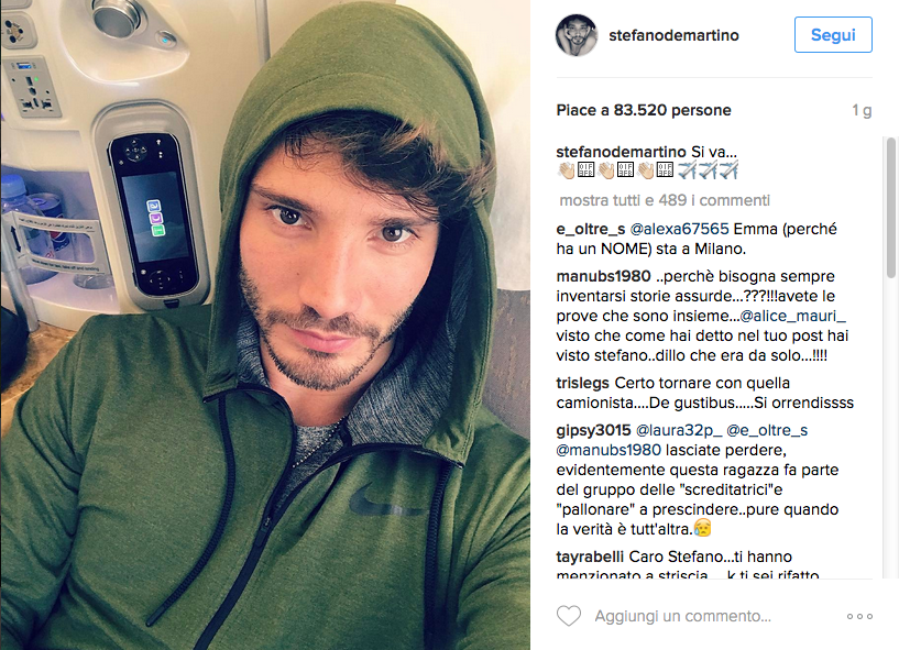 Stefano De Martino difende Belén dagli insulti social