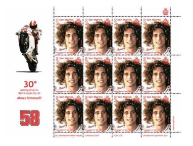 San Marino, un francobollo per ricordare Marco Simoncelli